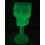 Rubies Phosphorescent skull glass 18 cm 2