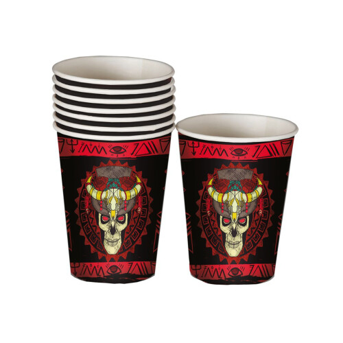Rubies 8 Vaudoo cardboard cups 10 cm