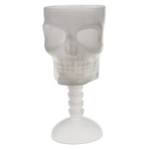 Phosphorescent skull glass 18 cm