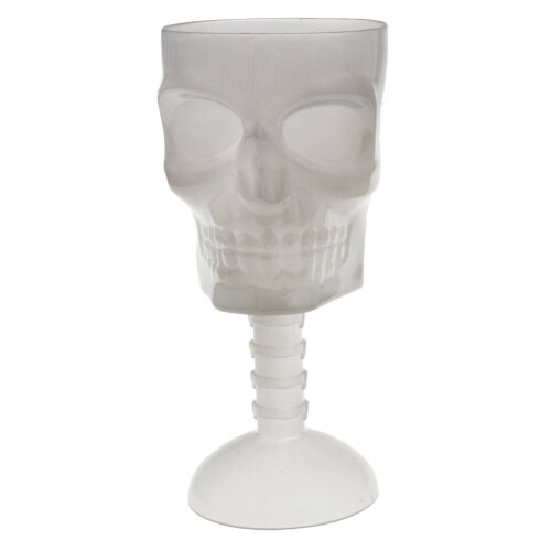 Rubies Phosphorescent skull glass 18 cm