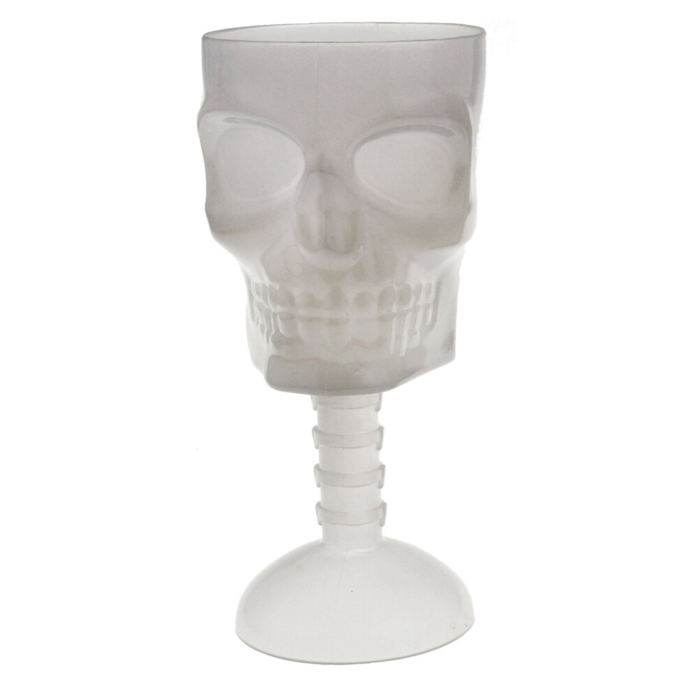 New Rubies Phosphorescent Skull Glass 18 Cm White