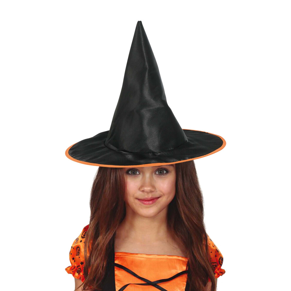 Rubies Children's Witch Hat With Trim Orange