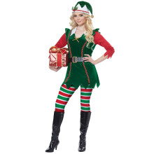 Luxury green Christmas elf costume for women
