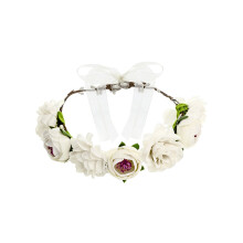 White flower crown 17 cm
