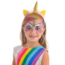 Unicorn makeup kit with brush and sponge for girls