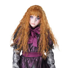 Long wavy red child's wig