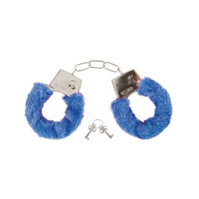 Adult blue fur handcuffs