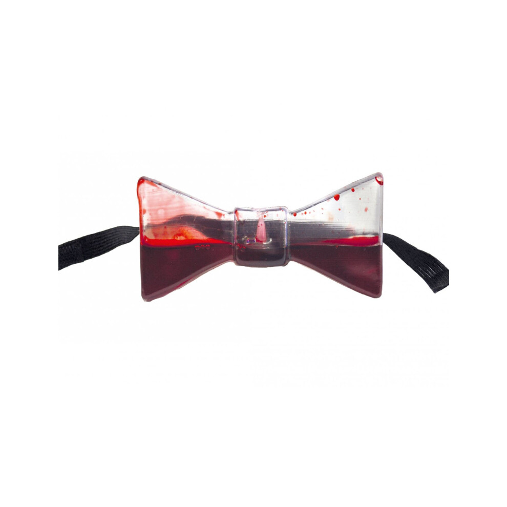 New Rubies Unisex Bow Tie With Fake Blood White