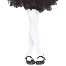 White opaque tights for children