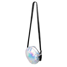 Holographic round shoulder bag