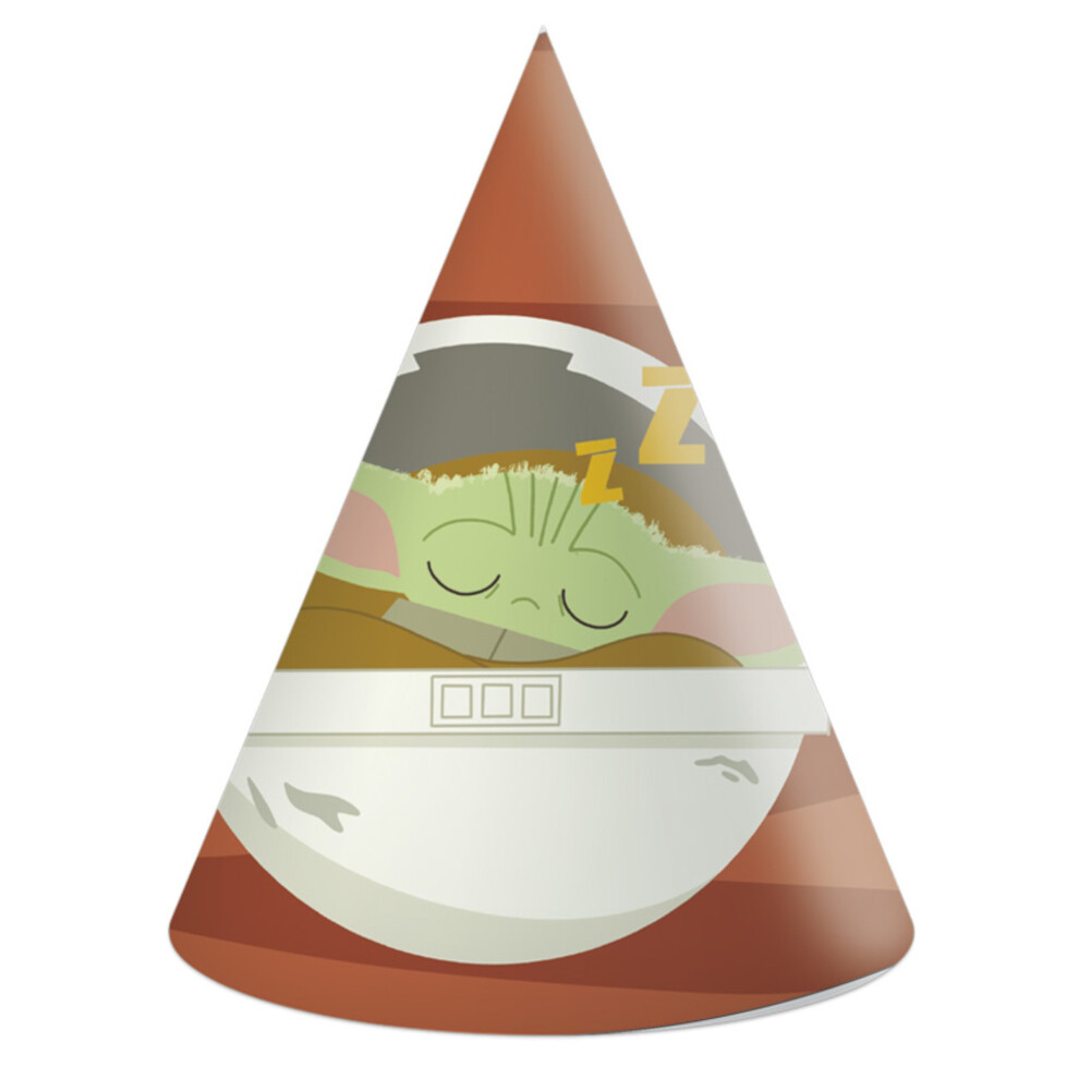Rubies 6 Baby Yoda The Mandalorian Cardboard Party Hats