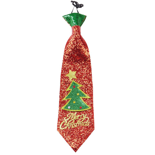 Rubies Merry Christmas Red Sequin Tie 2