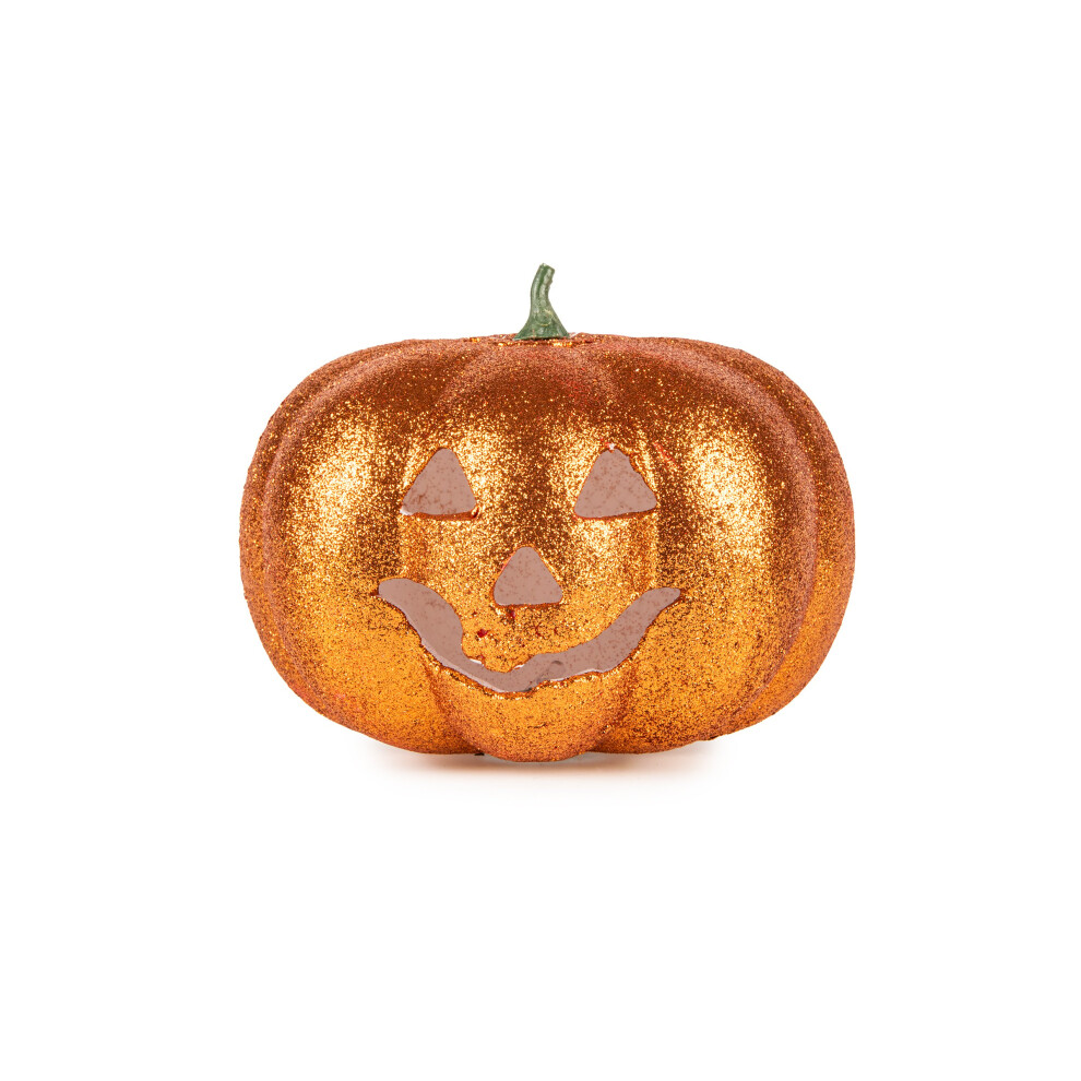 New Rubies 17 Cm Glittery -Up Halloween Pumpkin Light