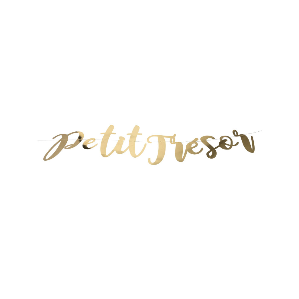 Little Treasure Garland with Metallic Gold Letters 120 cm