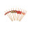 Rubies 12 Kraft and red firefighter straws 19.5 cm 1