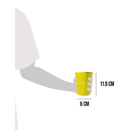 Rubies 20 American yellow recyclable cardboard cups 53 cl 2