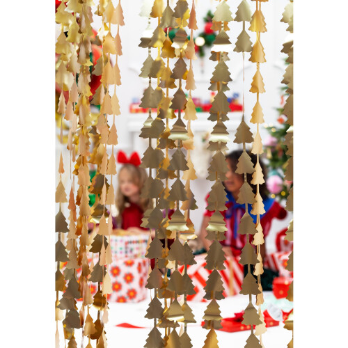 Rubies Golden fir tree glitter thread curtain 100 x 245 cm 2