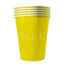 20 American yellow recyclable cardboard cups 53 cl