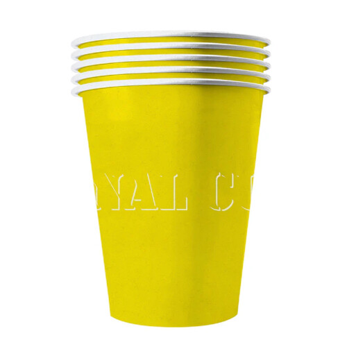 Rubies 20 American yellow recyclable cardboard cups 53 cl