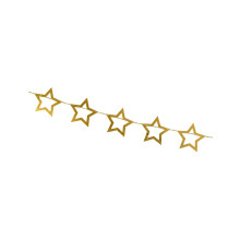 3m gold star cardboard garland