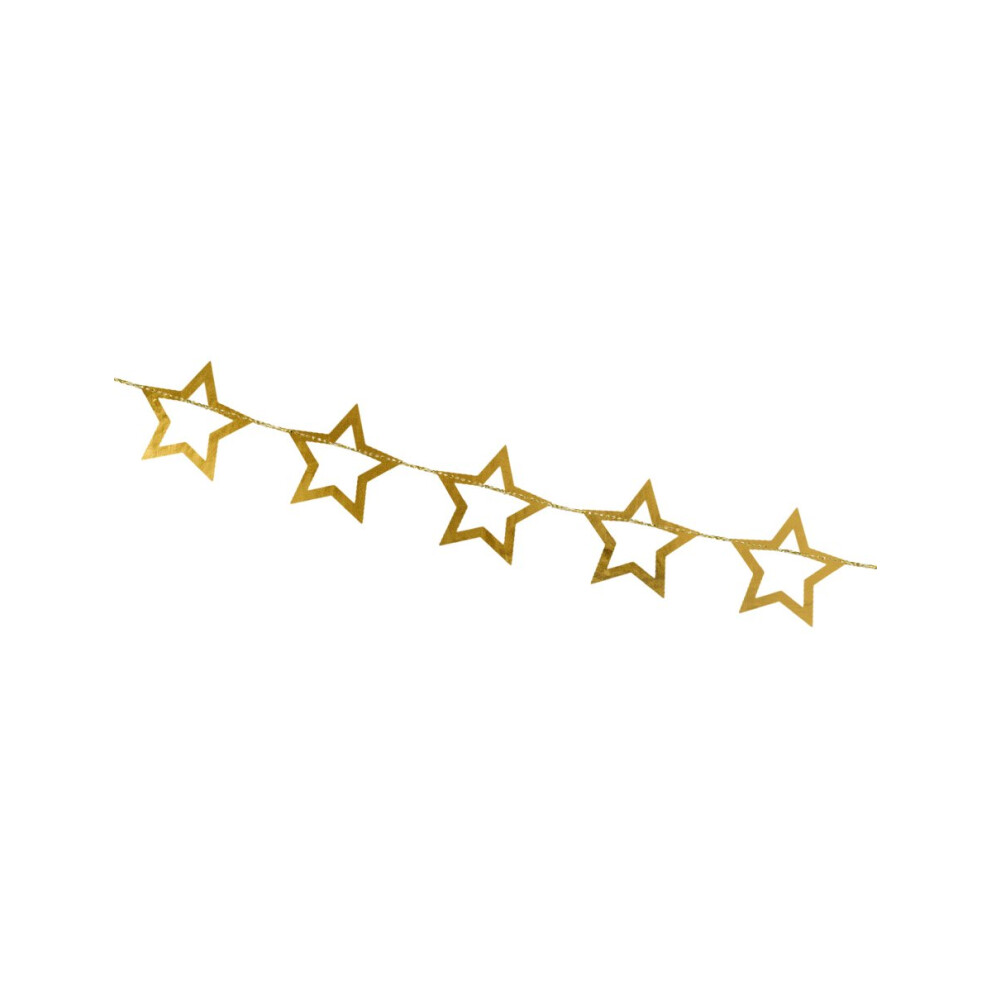 Rubies 3M Star Cardboard Garland Gold