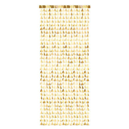 Rubies Golden fir tree glitter thread curtain 100 x 245 cm