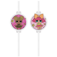 4 LOL medallion straws
