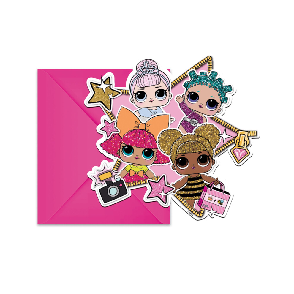 Rubies 6 Invitations With Lol Envelopes
