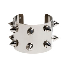 Adult silver punk metal bracelet