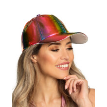 Adult iridescent multicolor cap