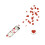 Rubies Red Heart Confetti Cannon 40cm 1