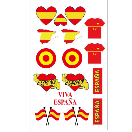Rubies Spain supporter temporary tattoos