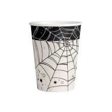 8 Spiderweb Paper Cups 250 ml