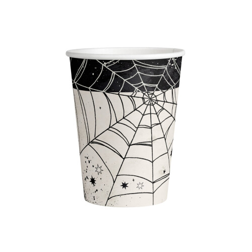 Rubies 8 Spiderweb Paper Cups 250 ml