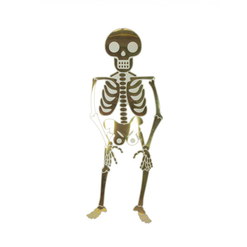 New Rubies White And Gold Paper Articulated Skeleton 1.35M White,Gold