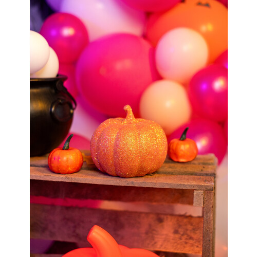 Rubies 12.5cm Orange Glitter Pumpkin 2