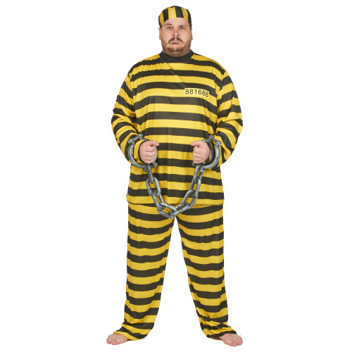 Rubies Adult Large Size Yellow Prisoner Costume