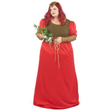 Plus size red medieval costume for women