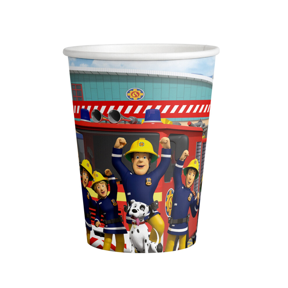 Rubies 8 Fireman Sam 250 Ml Paper Cups