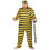 Rubies Adult Large Size Yellow Prisoner Costume 2