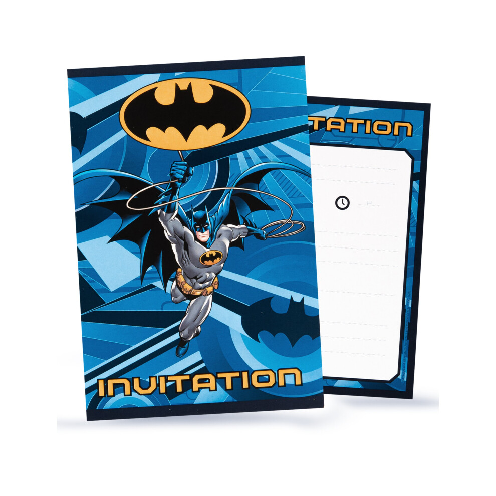 Rubies 8 Batman Invitation Cards With Envelopes 10X16cm