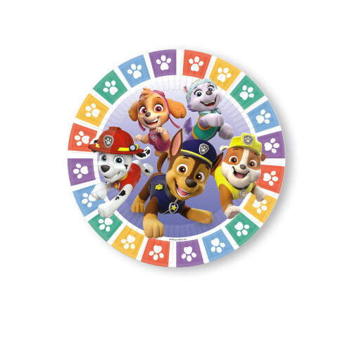 Rubies 8 Paw Patrol paper plates 23 cm