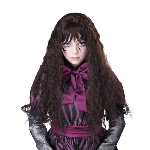 Rubies Long wavy brown child's wig
