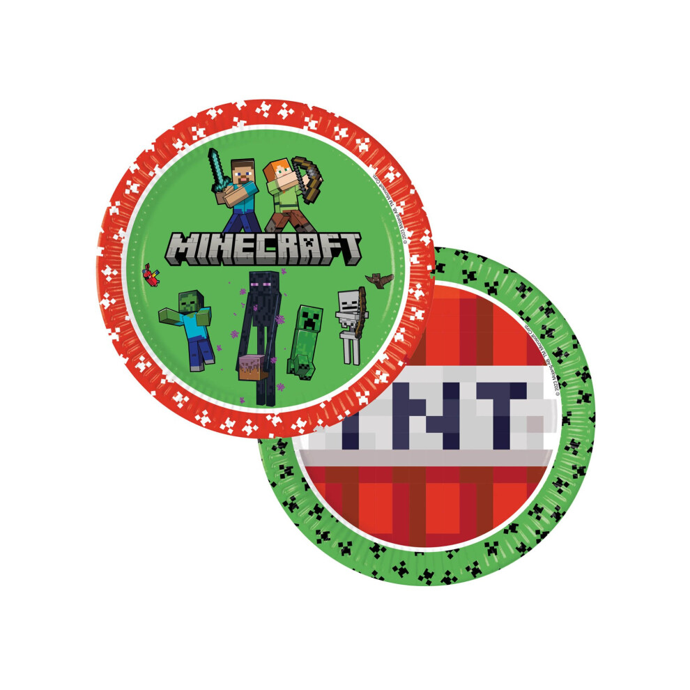 Rubies 8 Minecraft 23Cm Paper Plates