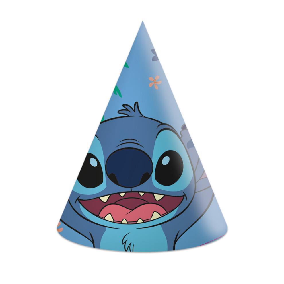 Rubies 6 Stitch Party Hats Blue