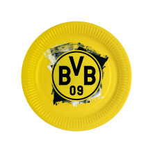 8 Borussia Dortmund round paper plates 23 cm