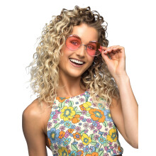 Giant round pink hippie glasses