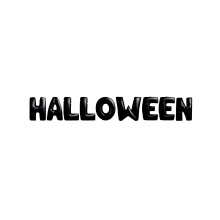 Halloween foil balloon garland with black letters 40 cm