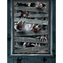 Zombie window decoration 80 x 120 cm