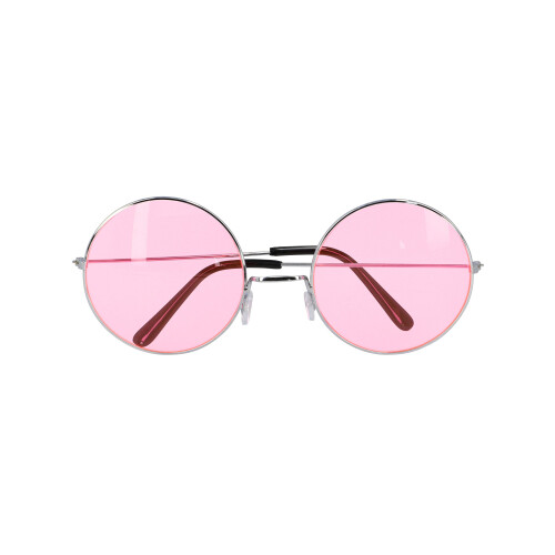 Rubies Giant round pink hippie glasses 1